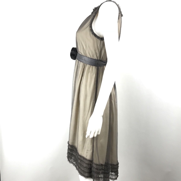 Moulinette Soeurs Midi Dress Tulle Overlay Ruffle - Picture 6 of 8